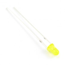 LED - Diffused - 3mm - Yellow(pack of 5)